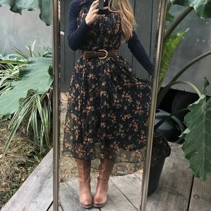 Zara flowy billowy floral maxi dress mumu